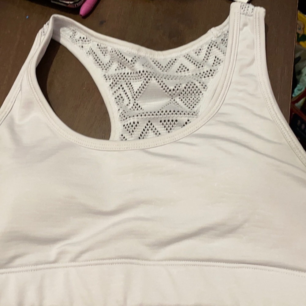 I am selling a white zyia bomber bra size small - Picture 1 of 9